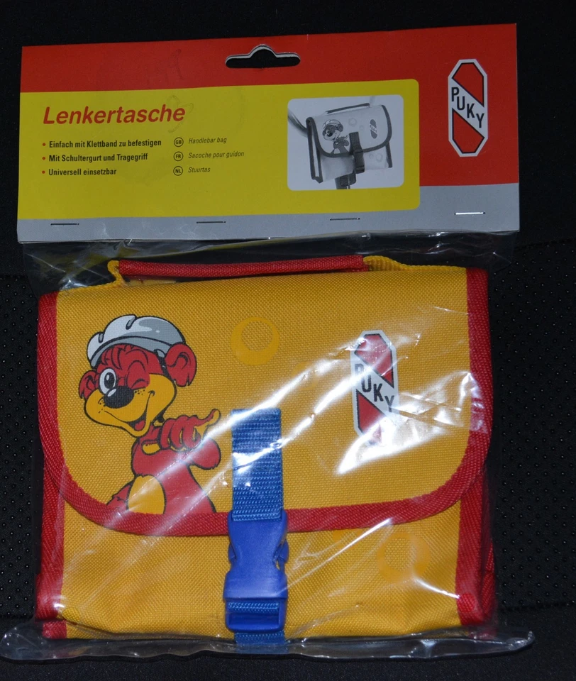 NUEVO BOLSO MANILLAR PUKY Bolso Manillar Bicicleta con Correa para el Hombro Rojo Amarillo Foto 1 de 4