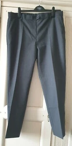 GIRLS GREY SCHOOL TROUSERS WAIST 31.5". HIPS 43". REG LEG. 29.5". M&S. NEW - Picture 1 of 5