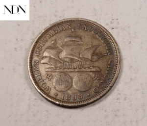 Medio dólar exposición colombiana 1893 - 90 % plata - #H806 - Imagen 1 de 3