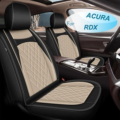 Full Set For ACURA RDX 2008-2024 Car 5 Seat Covers Microfiber Leather Beige - Image 1 of 4