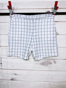 PGA Tour Mens Shorts Size 42 White Plaid Flat Front High Rise Pockets - Picture 1 of 7