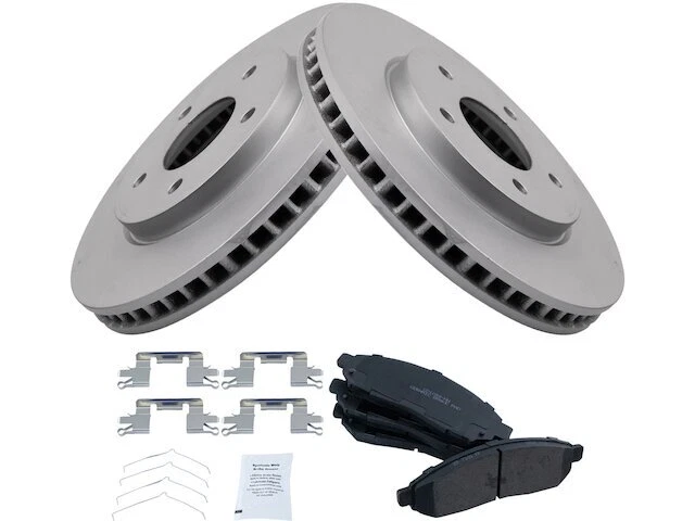 Kit de pastillas de freno delanteras y rotor TRQ 87HV91W para Nissan LEAF 2011-2014 Foto 1 de 1