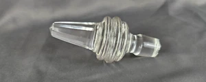 Tapón de jarra de botella de repuesto de vidrio transparente vintage de 5" 💙 - Imagen 1 de 9