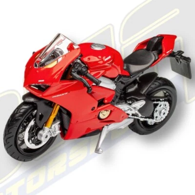Brinquedo modelo motocicleta Ducati Panigale V4 fundido 1:18 Burago - VERMELHO - Imagem 1 de 2
