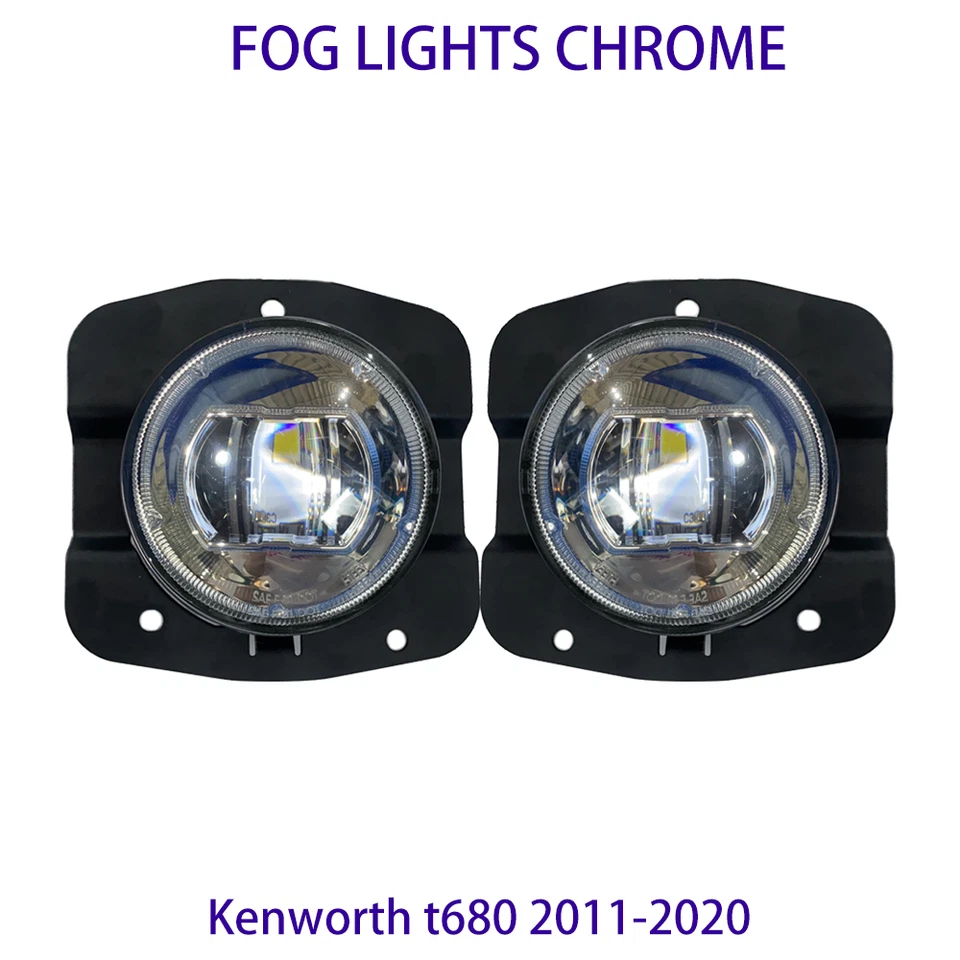 Kenworth T680 Full LED Performance Fog Lights Pair 2011-2020 - Image 1 of 4
