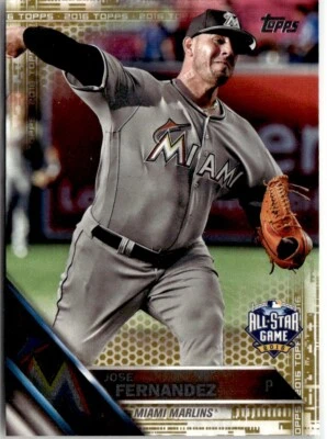2016 Topps Update Gold Jose Fernandez #136/2016 Miami Marlins #US223 - Image 1 of 2