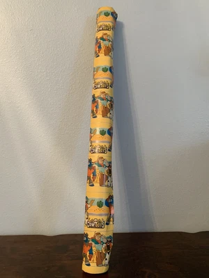 Vintage RARE Wild West Cowboys Of Moo Mesa Gift Wrapping Paper Roll - Image 1 of 4