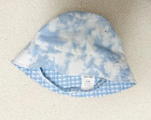 First Steps Sonnenhut Wendehut 12-24 Monate himmelblau Batik/Karomuster - Bild 1 von 1
