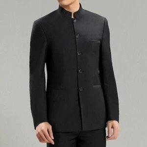Chaqueta de cuello alto para hombre túnica china traje tang vestido formal ropa exterior - Imagen 1 de 12