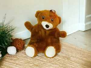 Precioso oso de peluche marrón imitación original de Alemania con botella de agua caliente - Imagen 1 de 15