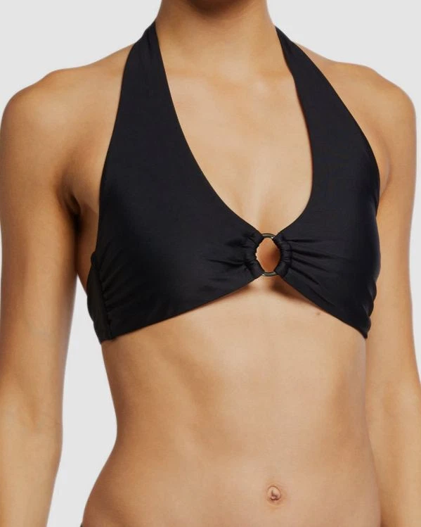 $92 Letarte Para Mujer Negro Nantucket Halter Bikini Top Traje de Baño Talla X-Pequeña Foto 1 de 1