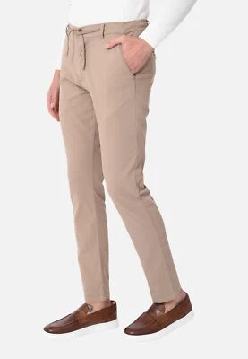 Pantaloni Uomo Chino Regular Fit Elastico in Vita Pantalaccio Cotone con Laccio - Immagine 1 di 4