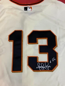 OMAR VIZQUEL AUTOGRAPHED SIGNED SAN FRANCISCO GIANTS JERSEY "11 GG" SIZE 40 COA - Picture 1 of 6