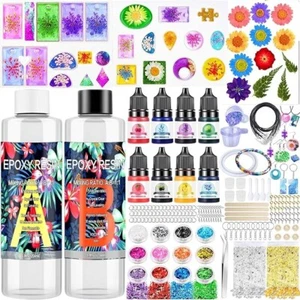 MUOIVG Epoxidharz Set Anfänger 400 Ml, Glasklar Resin Harz Gießen Set Mit Epoxid - Bild 1 von 8