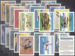 PLAYERS TOM THUMB-FULL SET- HISTORY OF BRITISH AVIATION 1988 (L30 CARDS) - Picture 1 of 4