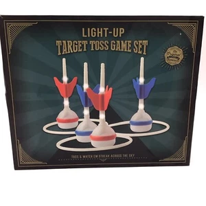 Light Up Target Toss Party Game Set HAPPY HOUR 4 LED Lawn Darts GLOW IN THE DARK - Picture 1 of 5