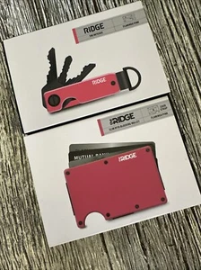 RIDGE slim rfid wallet men & Key Case BUNDLE - Flamingo Pink - Picture 1 of 2