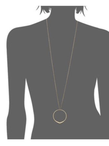 MICHAEL KORS Collana Lunga Oro Rosa Cristalli Cerchio Ciondolo MKJ6426791 + SCATOLA MK