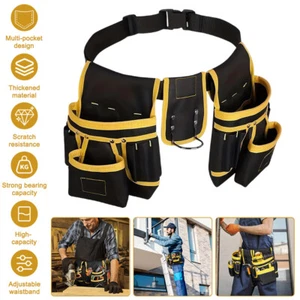 NEW Electrician Pouch Tool Waist Bag Multi-pocket Tool Organizer Heavy Duty US - Picture 1 of 16