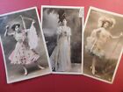 VINTAGE POSTCARDS Set Of 3 Edwardian Glamour Stage Sets 1900s