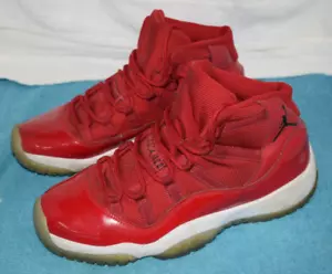 Size 6.5y NIKE AIR JORDAN 11 Retro GS Win Like 96 2017 University Red 378038-623 - Picture 1 of 6