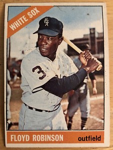 1966 Topps Floyd Robinson Baseball Card #8 White Sox Low-Grade Fair