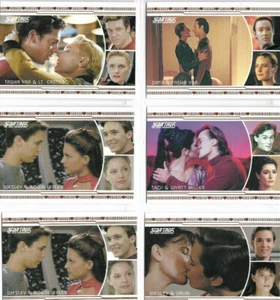 Héroes y villanos de Star Trek TNG - Lote de 6 tarjetas de persecución romántica EXCELENTE Rittenhouse - Imagen 1 de 1