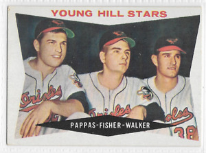 1960 Topps Young Hill Stars #399 Baltimore Orioles PAPPAS/FISHER/WALKER (EX+)