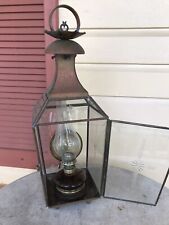 1940’s Yuksel Lambalari Turkish Shepherd Oil Lantern Light With Glass Oil Burner