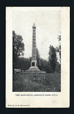 Arnolds Park Iowa IA c1908 Gardner Family Massacre Stone Monument in Park