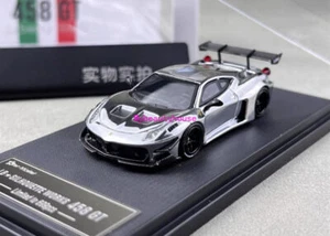 Star 1:64 Plating Silver 458 GT LBWK Racing Sports Model Diecast Metal Car - Picture 1 of 10