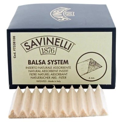 Savinelli Pfeifenfilter Balsaholz 6 mm 100 Stück - Bild 1 von 4