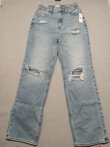 Pacsun Jeans Womens Size 27 Light Wash Denim Relaxed Leg High Rise Boyfriend NWT - Picture 1 of 18