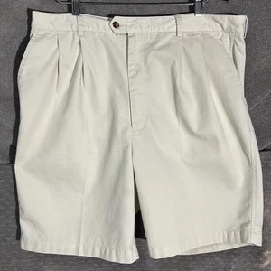 Cutter And Buck Shorts Mens 40 White Chino Button Fly Golf Office Formal Active - Picture 1 of 14