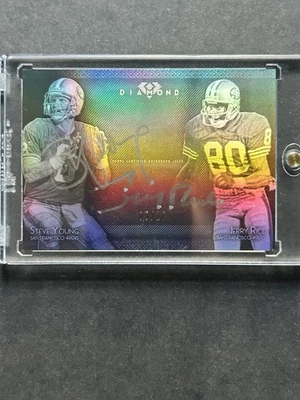 Jerry Rice Steve Young 49ers 2015 Topps Diamond Dual Autographs Auto 5/10 - Image 1 of 4