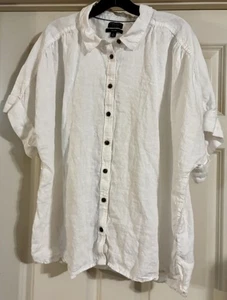 90 $ Baird McNutt irisches Leinen von J. Crew Größe 3X Relaxed Fit Schildpatt Knopf - Bild 1 von 10