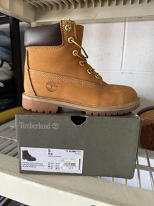 Timberland 6 Inch Premium Waterproof Boots Wheat Nubuck Size 4.5 Juniors - Bild 1 von 7