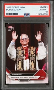2025 TOPPS NOW #PAPA1 PAPA LEONE XIV PSA 10 - Foto 1 di 1