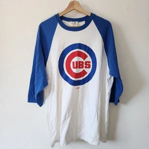 T-shirt baseball vintage Chicago Cubs Majestic grande 100% cotone - Foto 1 di 6