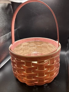 NEU LONGABERGER GROSSER OSTERKORB ROSA & WEISS mit Kunststoffschutz - Bild 1 von 24