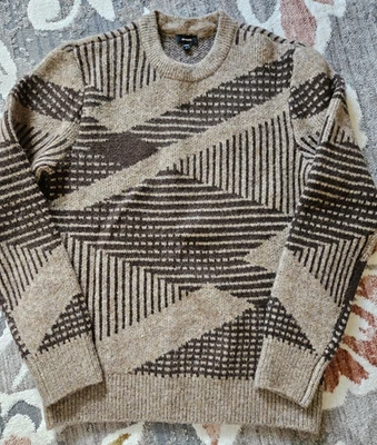 NEW Express Small Men Pullover Crewneck Sweater Wool Blend - Image 1 of 4