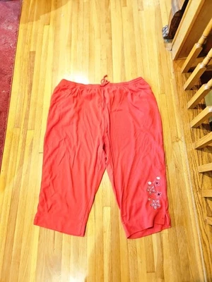 Capris Liz & Me Rojo Cordón con Estrellas Talla 3X Foto 1 de 3