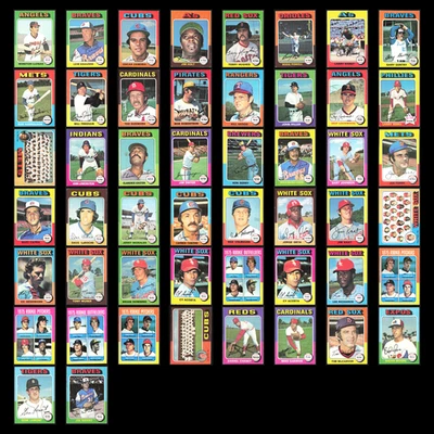 1975 Topps Lot 50 Vintage Baseball Cards VG MLB Set Bulk Dealer Collection - Image 1 of 4