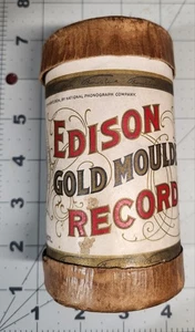 Antique, Edison, Gold Mould Record, Container,  Phonograph, Music, Instruments - Picture 1 of 7