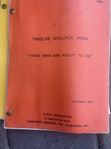 12 O'CLOCK HIGH Those Were About To Die 10/08/1964 Series WWII Script - Picture 1 of 19