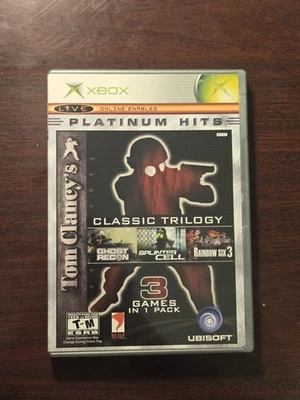 Tom Clancy's Classic Trilogy Splinter Cell-Rainbow 6-Ghost Recon Xbox CIB 3 Disc - Image 1 of 4