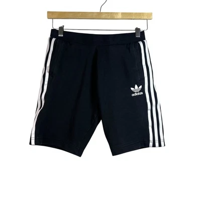 Pantalones Cortos de Pista Adidas Niños Negro Blanco Logo Atléticos Exterior Talla M Foto 1 de 4