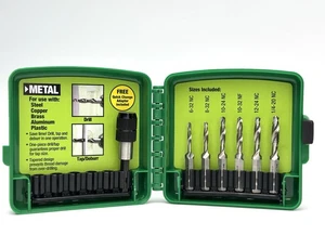 GREENLY Kit d'outils combiné perceuse/tapette 6 pièces DTAPKIT 6-32 à 1/4-20 SAE - Photo 1/6