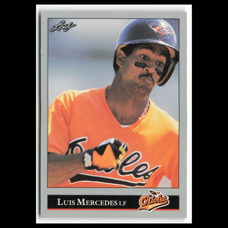 Luis Mercedes #130 1992 Leaf Baltimore Orioles Baseball Card MLB NM - Image 1 of 3