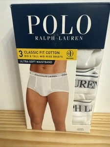 Polo Ralph Lauren Herren Slip Größe 4X Big & Tall 100 % Baumwolle Mid Rise weiß C14 - Bild 1 von 2